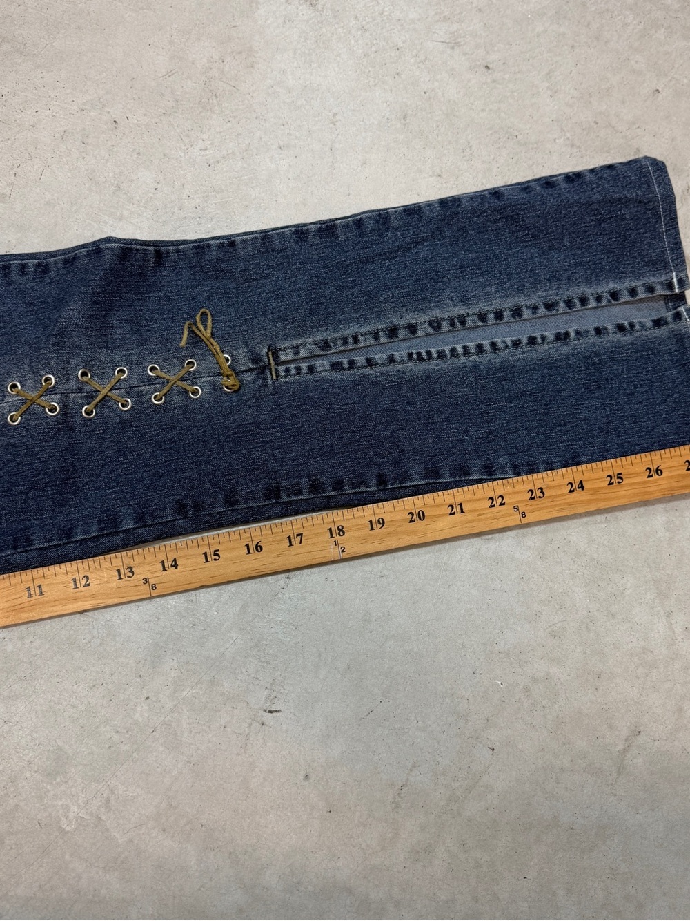 Street Code Corset Lace-Up Flare Jeans - Picture 7 of 7